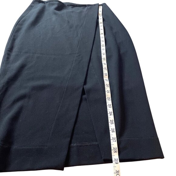 Erika Schrieber NWT Black Wrap Midi Skirt Women's Size XS Made in USA Stretch - Picture 8 of 9